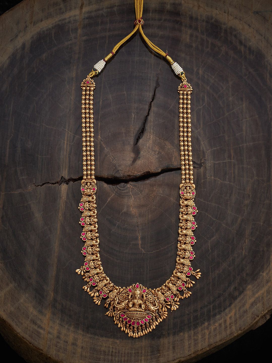 

Kushal's Fashion Jewellery Copper Gold-Plated Antique Necklace