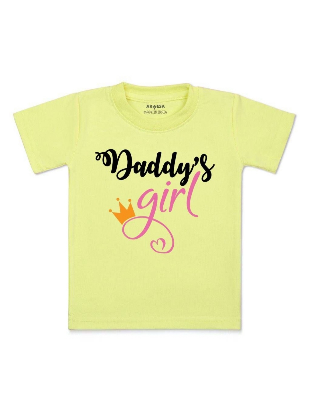 

Arvesa Kids Kids Daddy Girl Printed Tshirt, Yellow