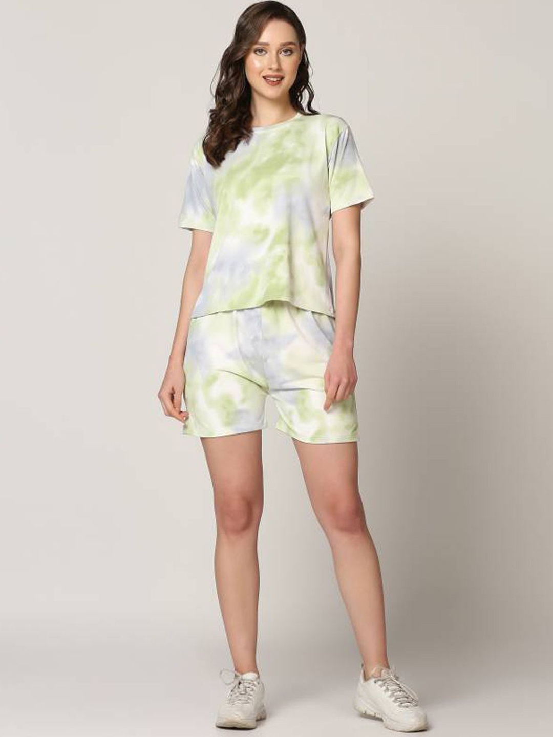 

Dreambe Women Printed Night suit, White