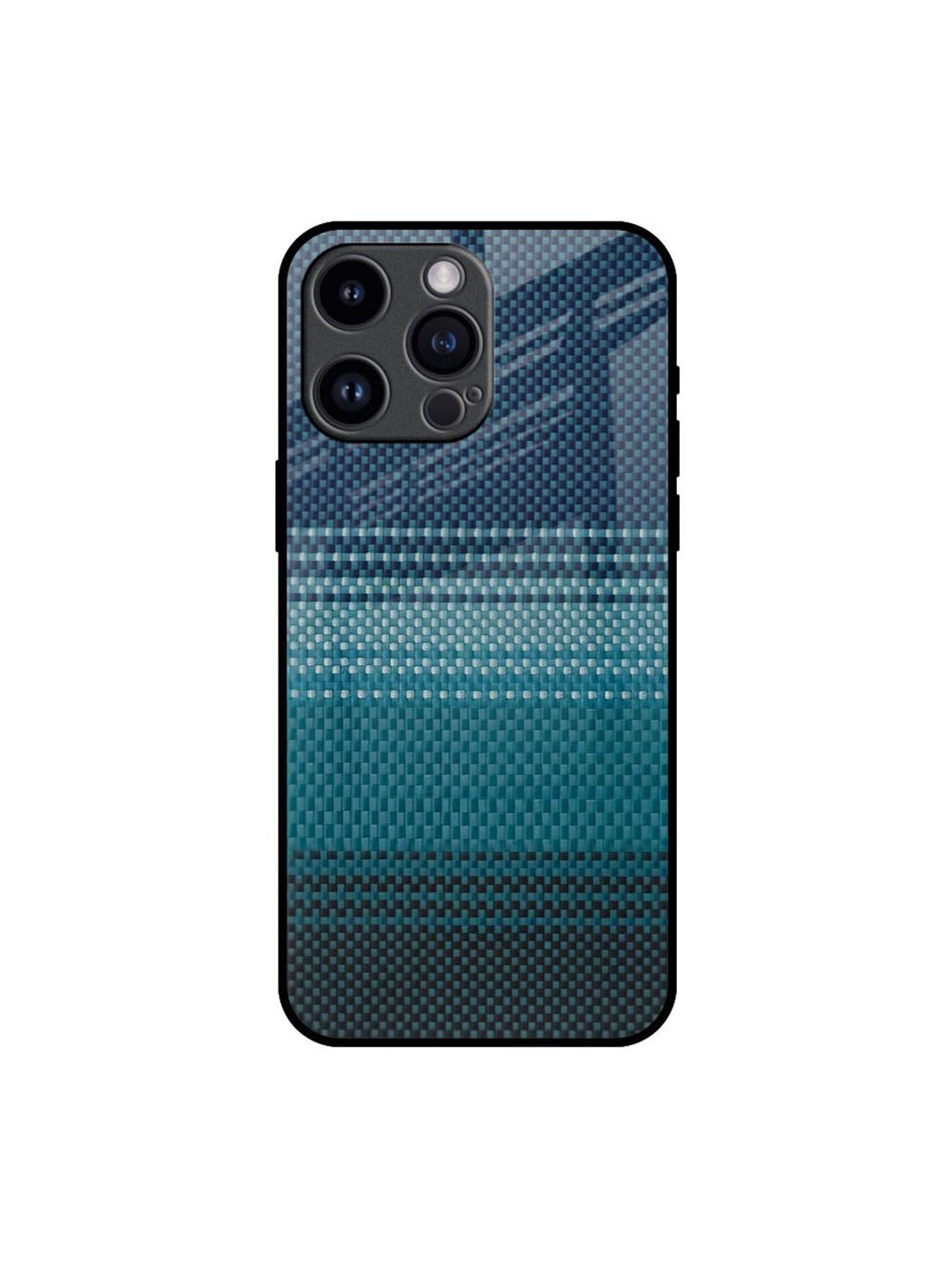 

QRIOH Modern Rug Printed iPhone 14 Pro Max Back Case, Blue