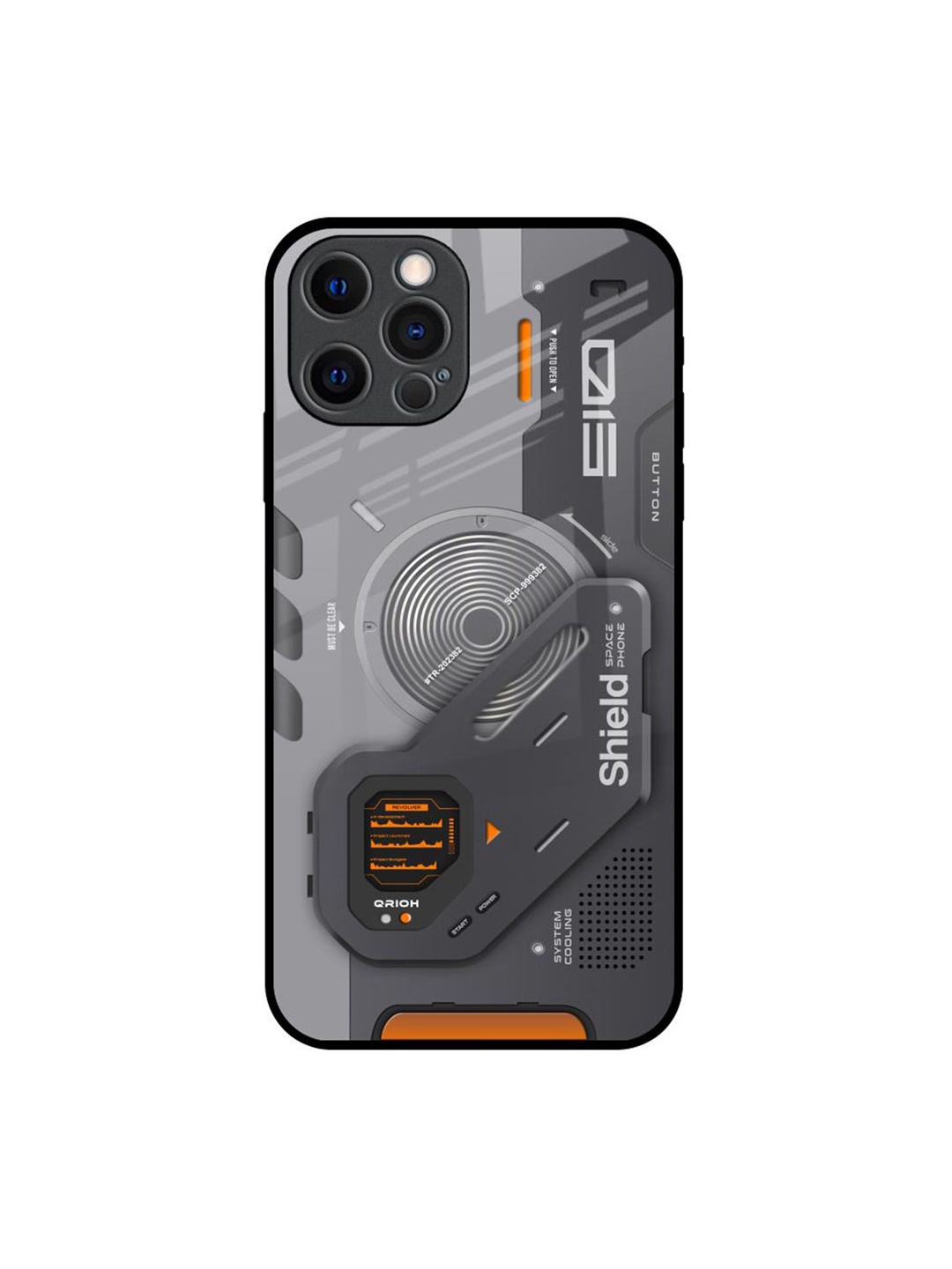 

QRIOH Typography Printed iPhone 12 Pro Back Case Mobile Accessories, Grey