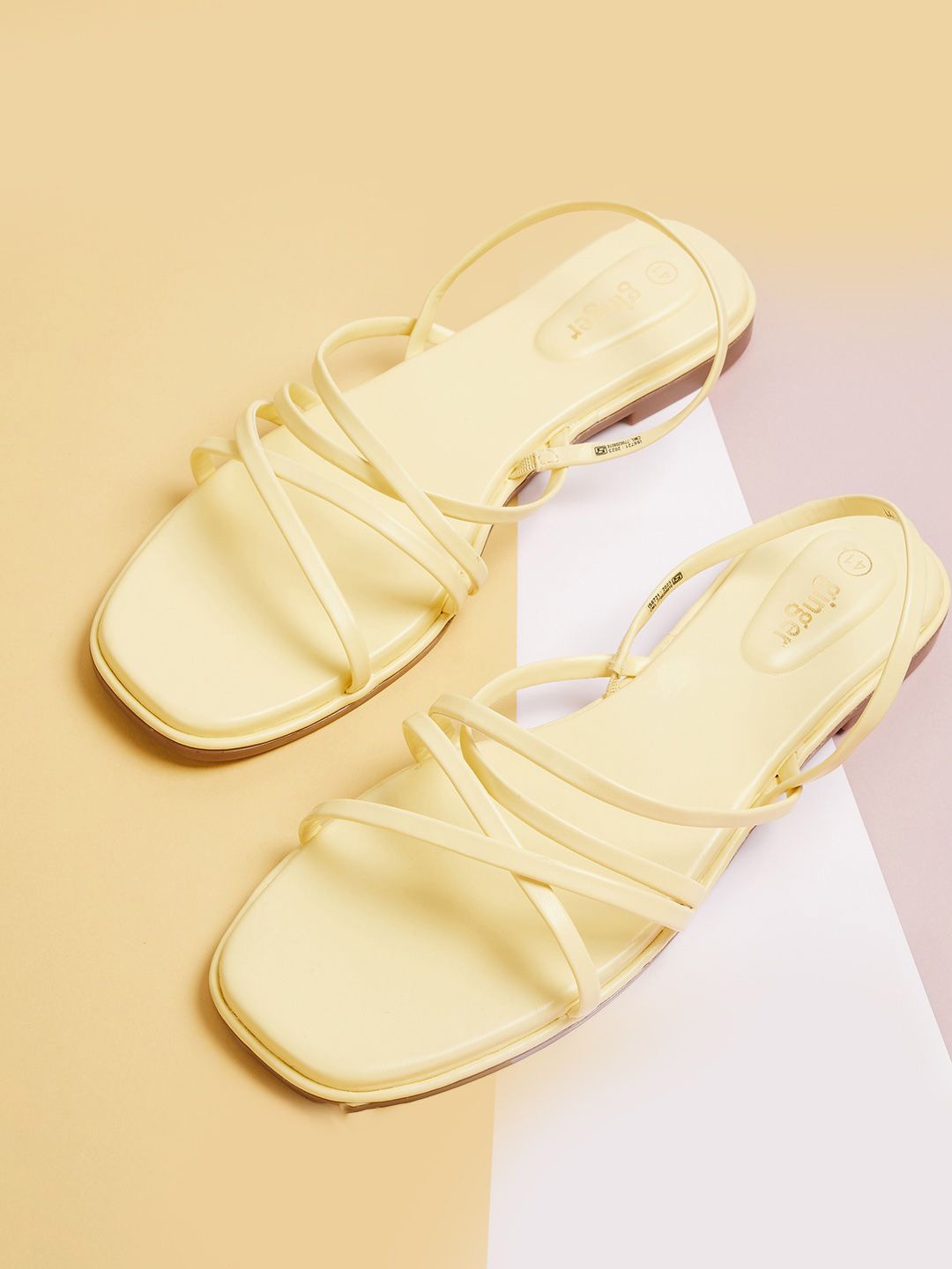 

Ginger by Lifestyle Women Open Toe Flats, Yellow