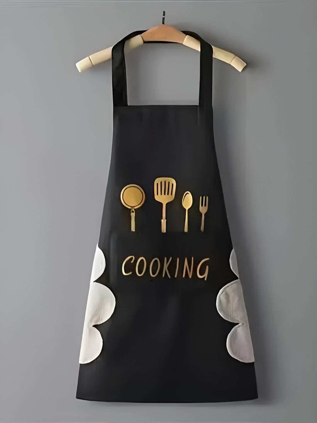 

DecorTwist Black & Yellow Printed Waterproof Apron