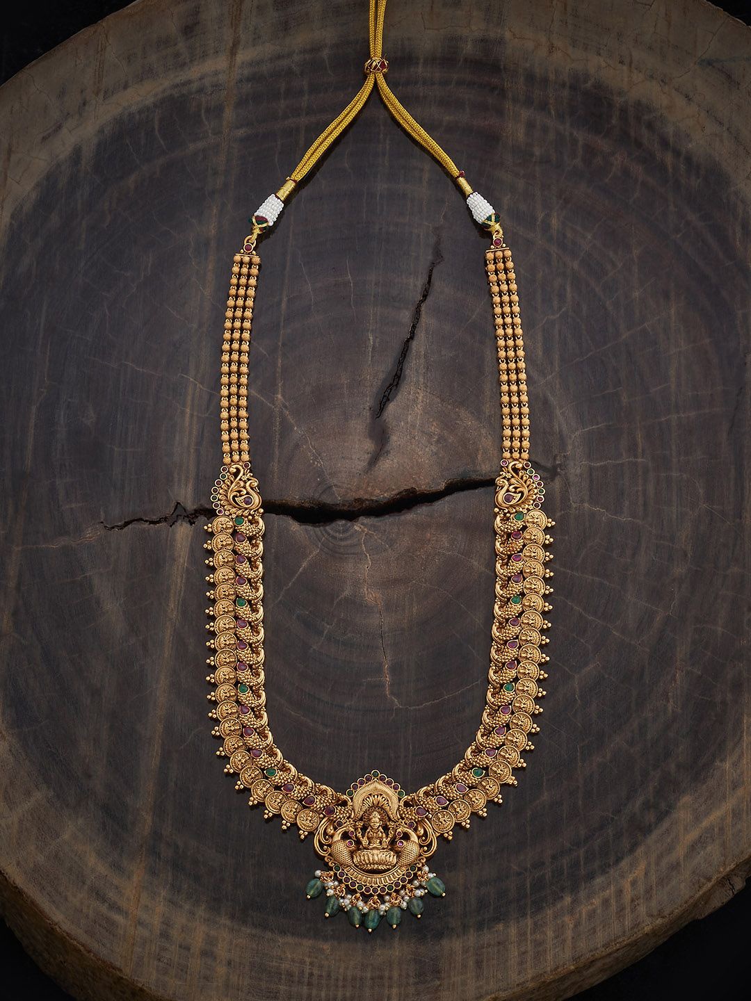 

Kushal's Fashion Jewellery Copper Gold-Plated Antique Necklace