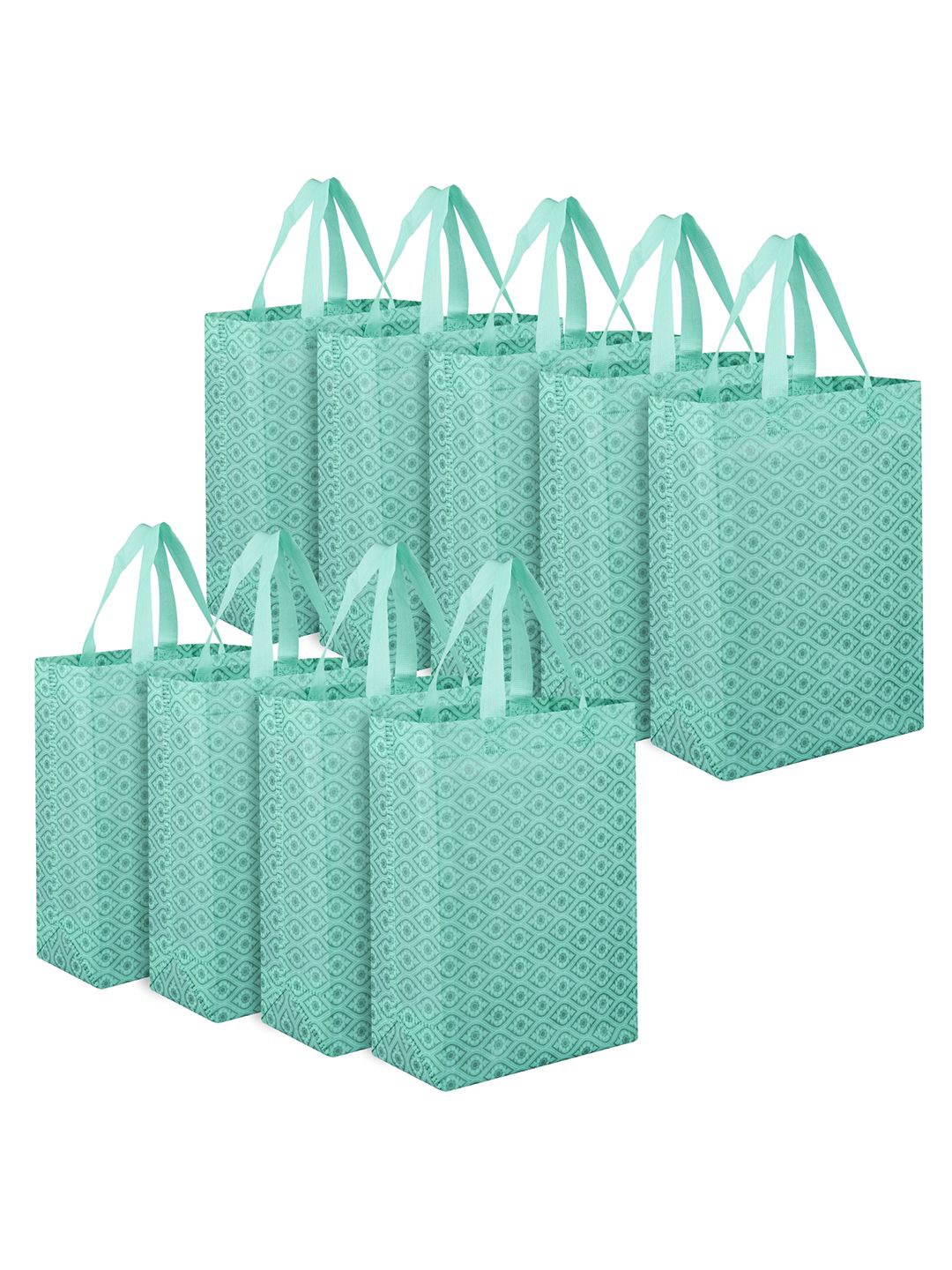 

Kuber Industries Printed Structured Handheld Bag with Tasselled, Green