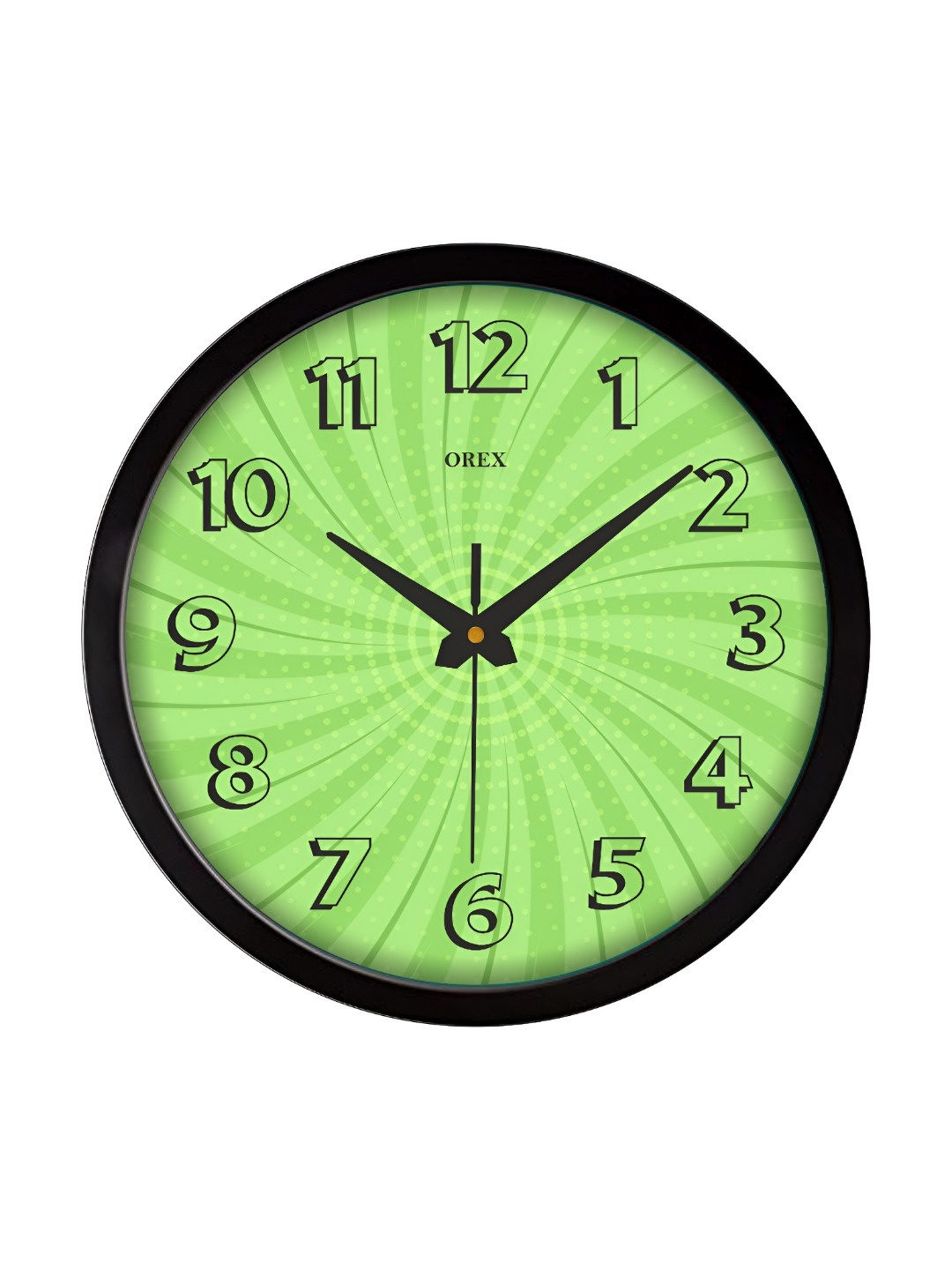 

Orex Green & Black Printed Round Shaped Contemporary Analogue Wall Clock