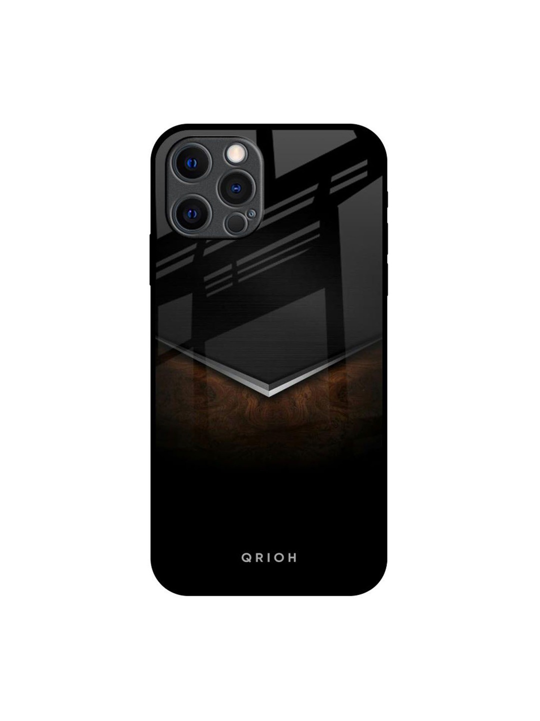 

QRIOH Quirky Printed iPhone 12 Pro Max Back Case Mobile Accessories, Black