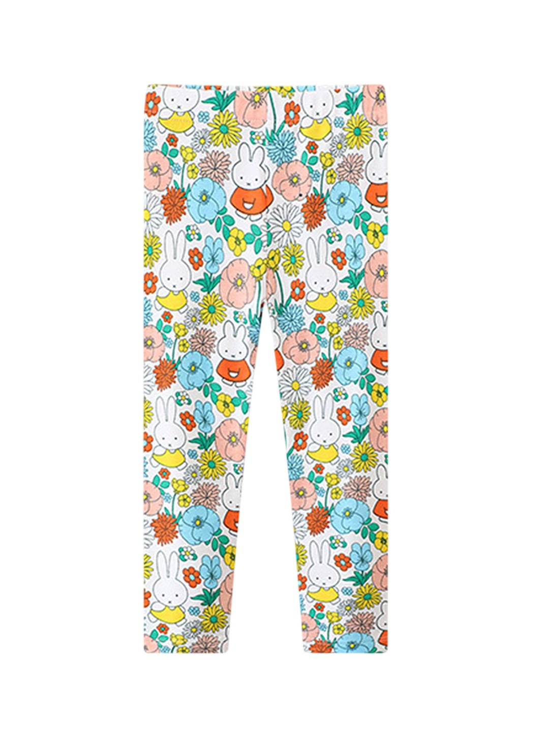 

LULU & SKY Girls Printed Ankle Length Leggings, White