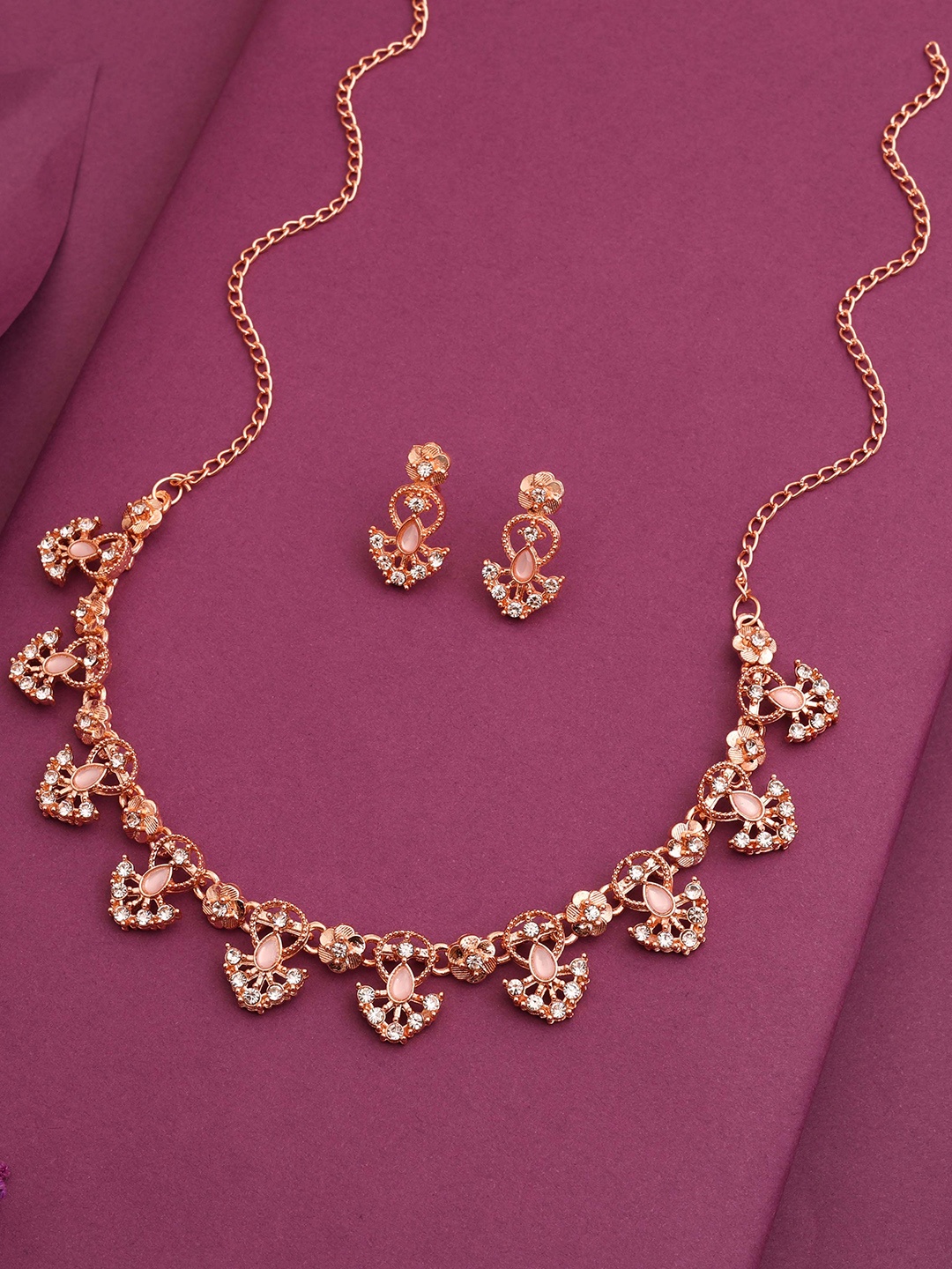 

Anouk Gold-Plated Artificial Stone Studded Jewellery Set