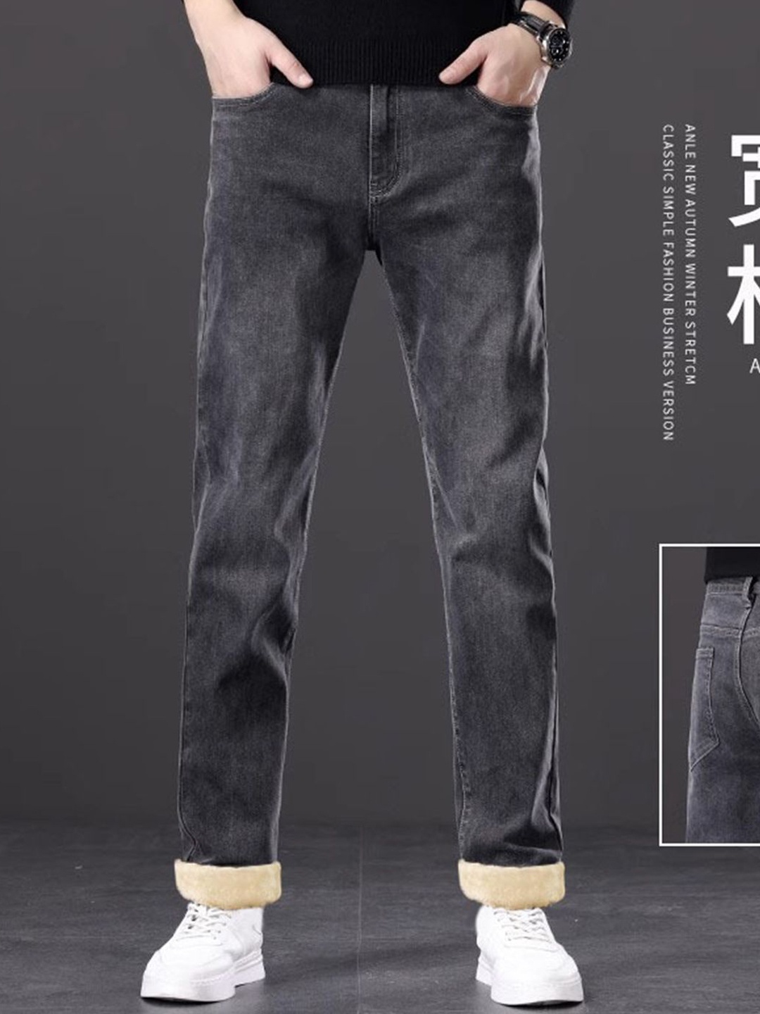 

The Roadster Lifestyle Co Men Cotton Dark Shade Jeans, Grey