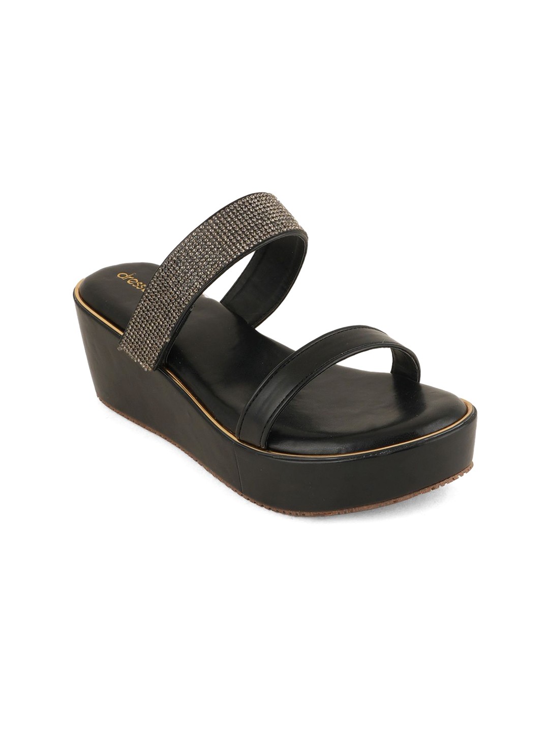 

DressBerry Textured Block Pumps, Black