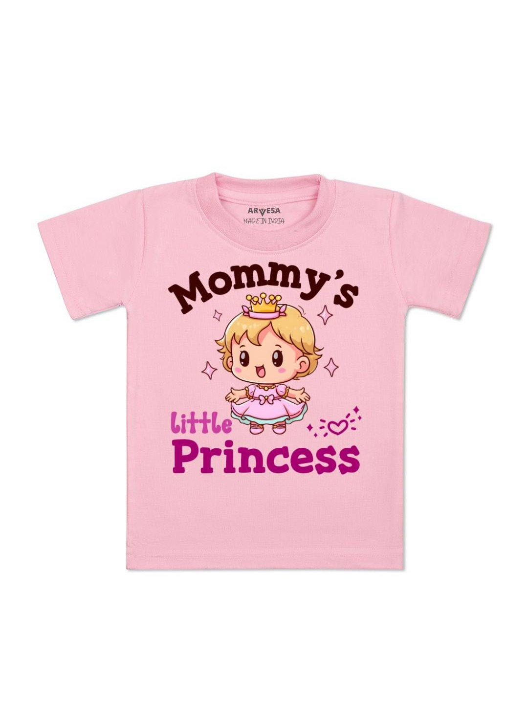 

Arvesa Kids Mommy Little Prince Printed Tshirt, Pink