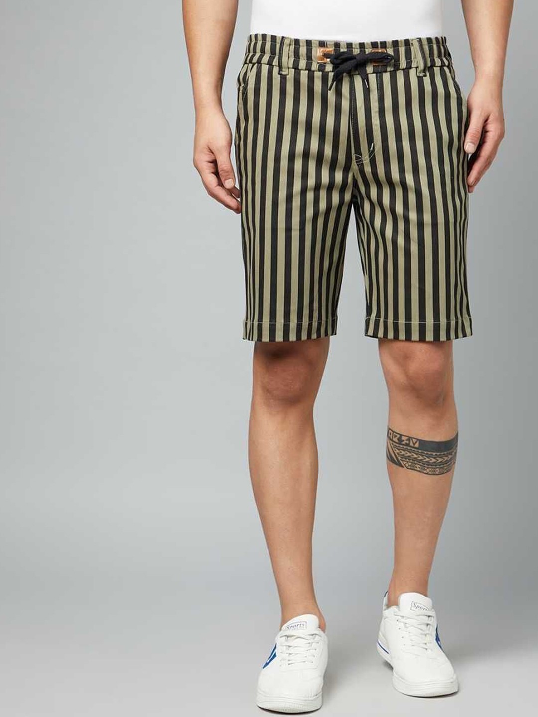 

Watello Men Striped Technology Shorts, Green