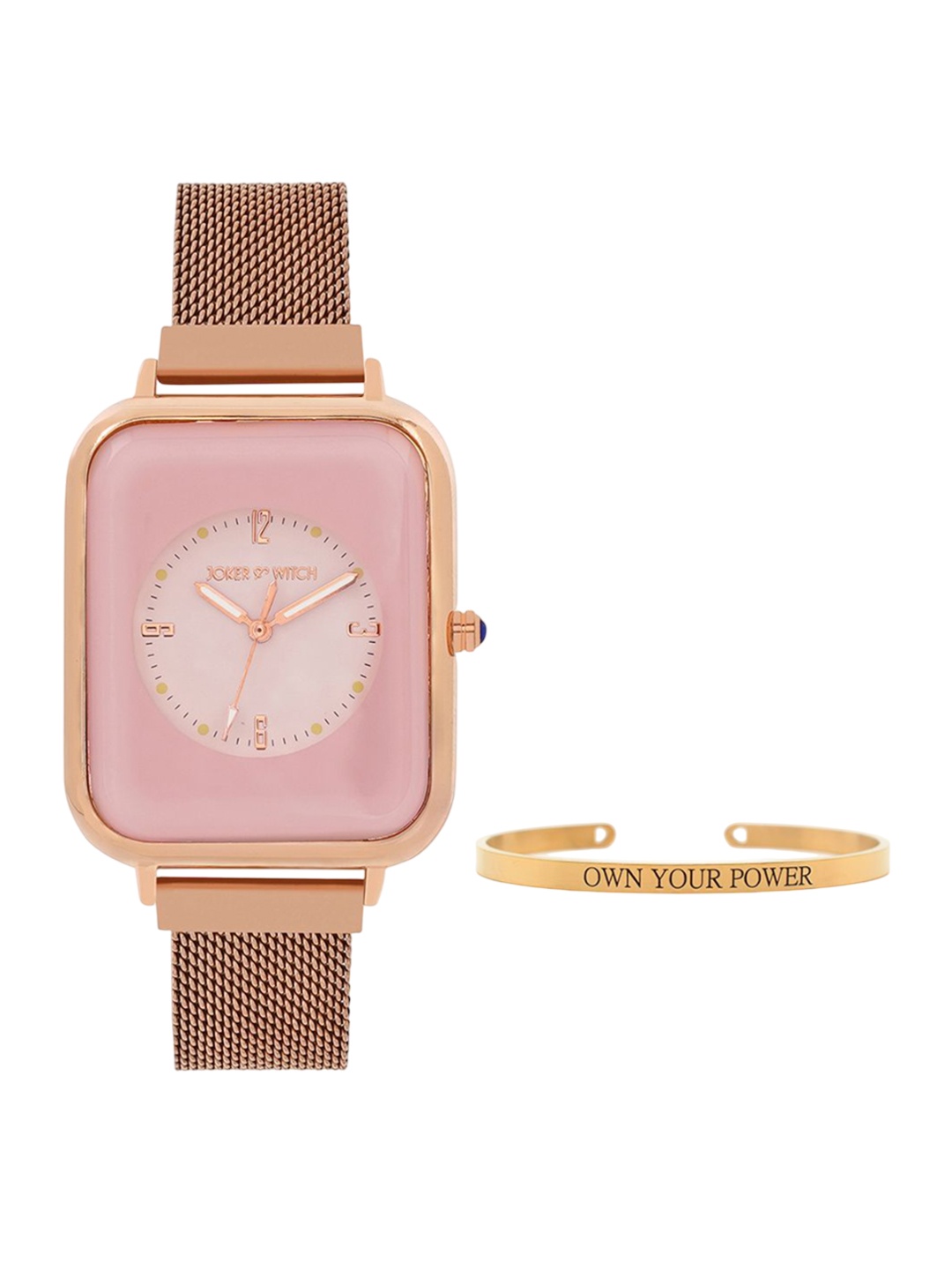 

JOKER & WITCH Women Stellar Allure Watch Bracelet Stack Gift Set, Rose gold