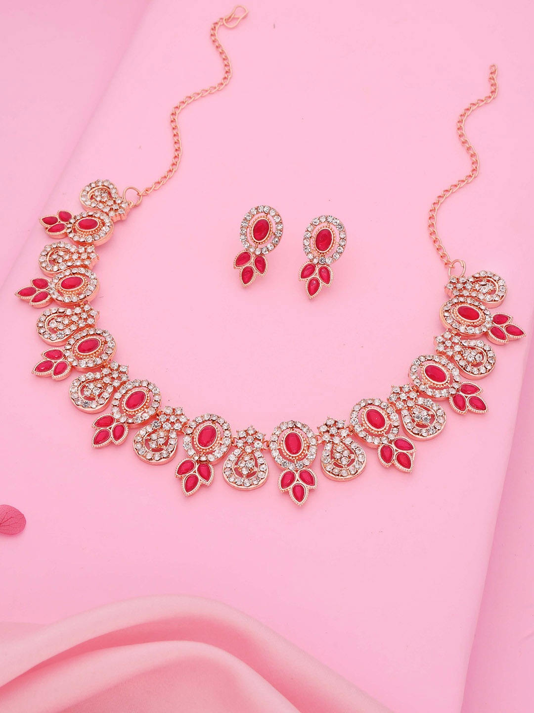 

Anouk Gold-Plated Artificial Stone Studded Jewellery Set