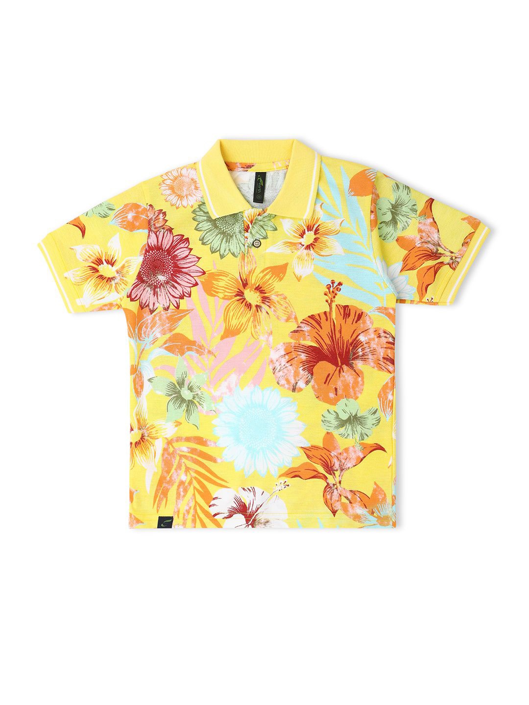 

earth conscious Floral Print Cotton Boxy Top, Yellow