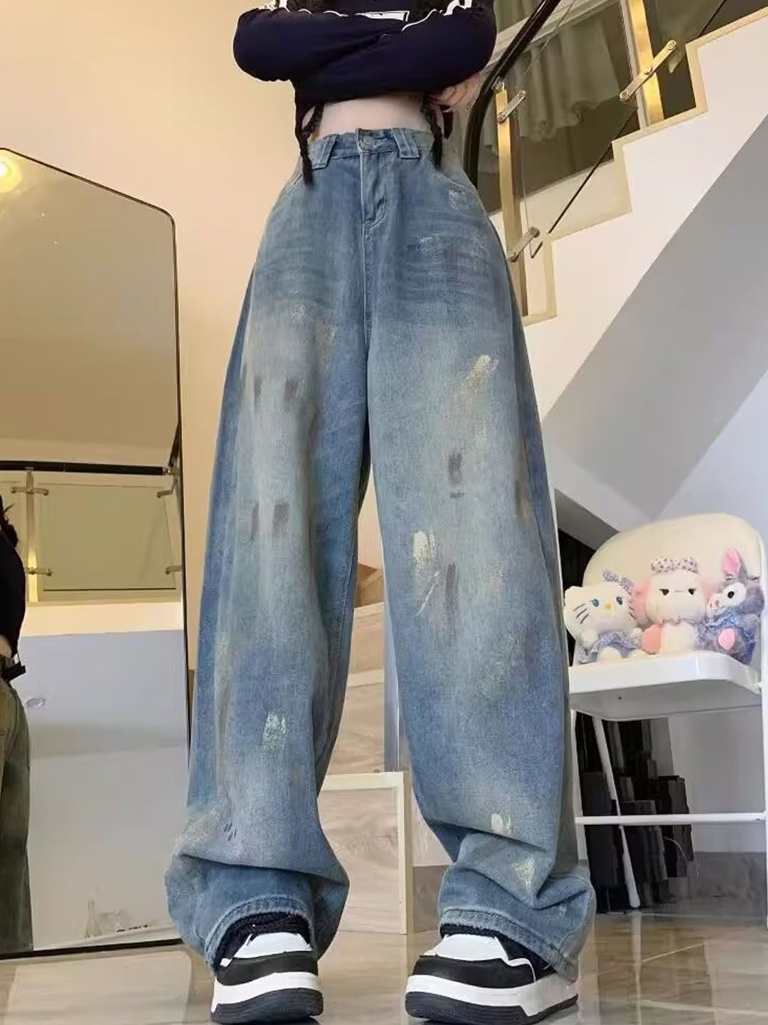 

StyleCast Women Highly Distressed Heavy Fade Jeans, Blue