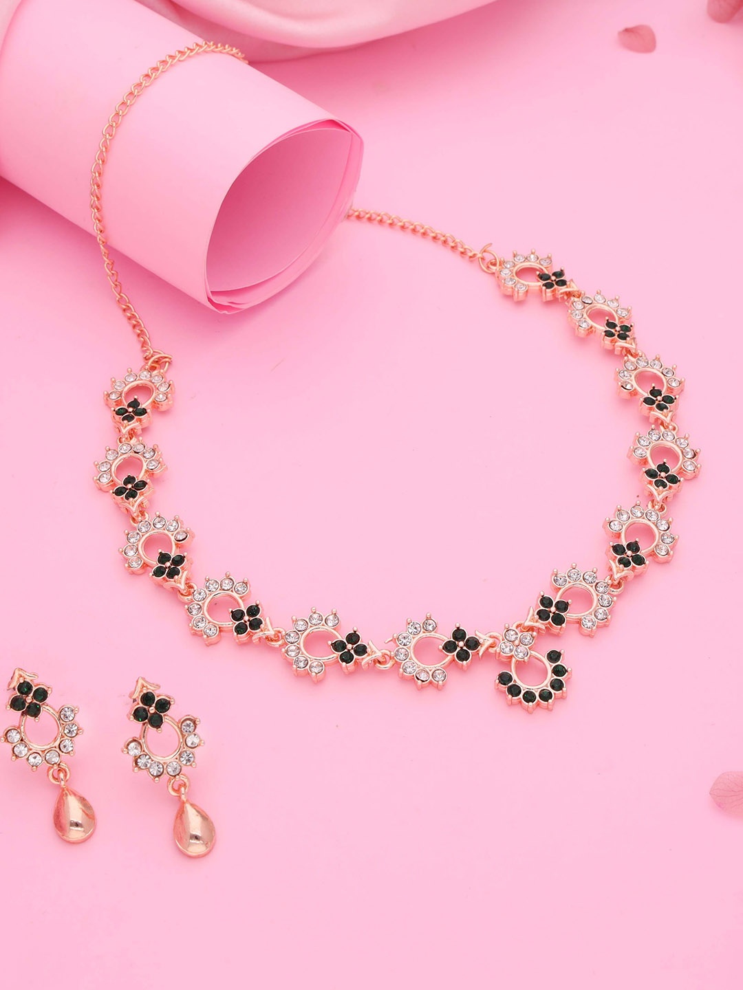 

Anouk Gold-Plated Artificial Stone Studded Jewellery Set