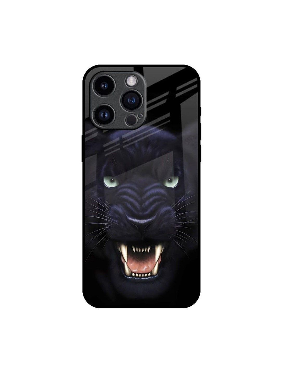 

QRIOH Angry Black Leopard Printed iPhone 14 Pro Max Back Case