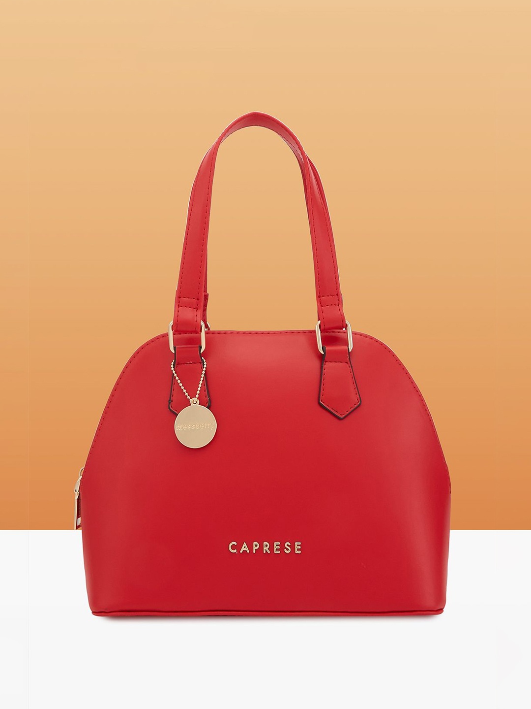 

DressBerry X CAPRESE Structured Handheld Bag, Red