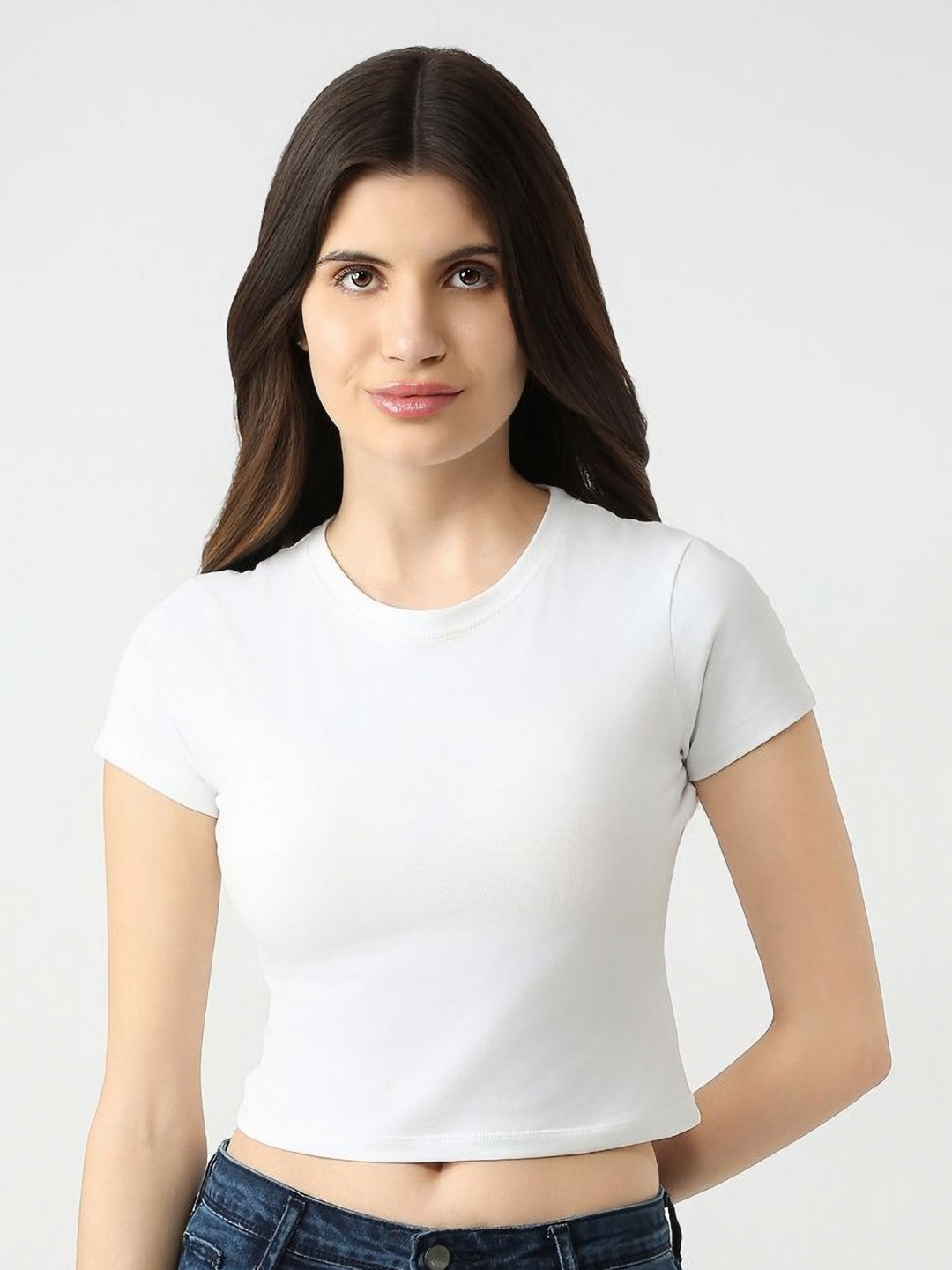 

Kraus Jeans Women Pockets Slim Fit T-shirt, White