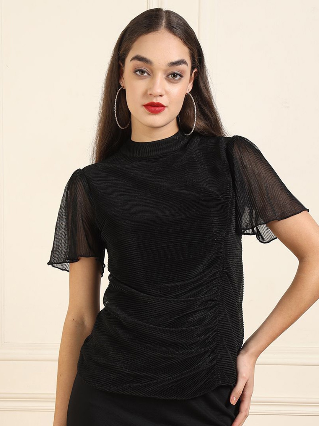 

Justin Whyte Chiffon Top, Black