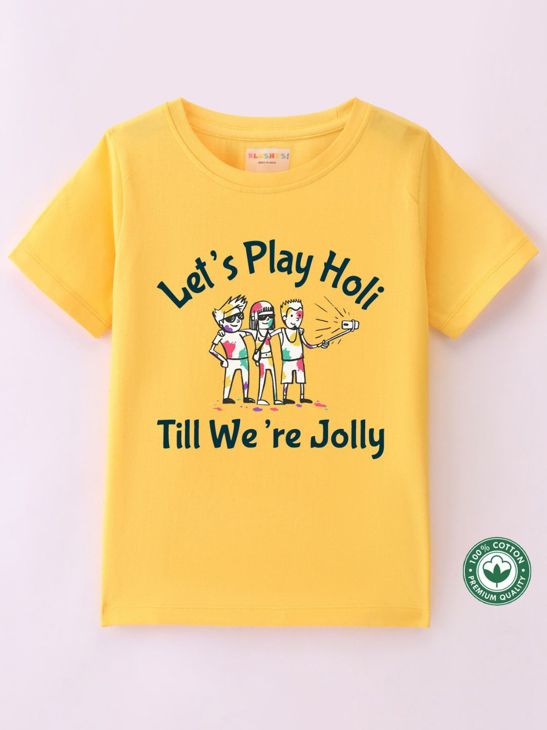 

BLUSHES Kids Printed T-shirt, Yellow