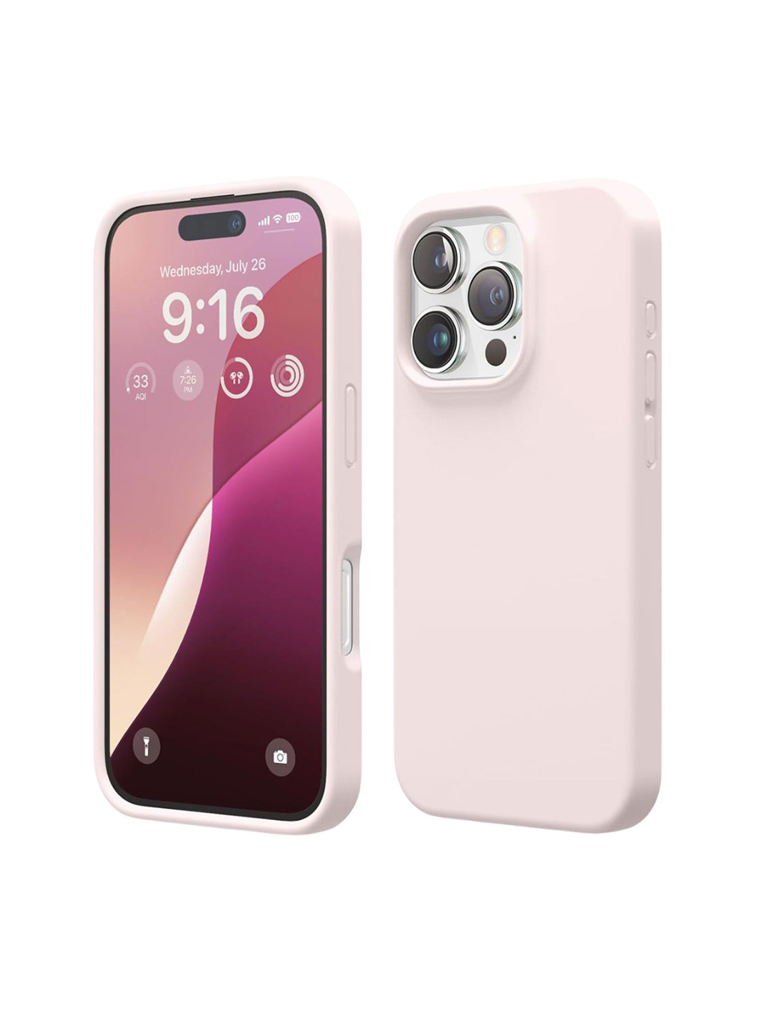 

LIRAMARK Solid iPhone 16 Plus Back Case, Pink