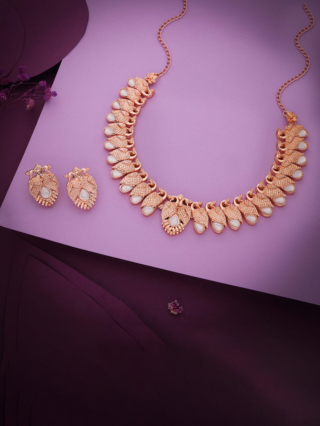 

Anouk Gold-Plated Artificial Stone Studded Jewellery Set