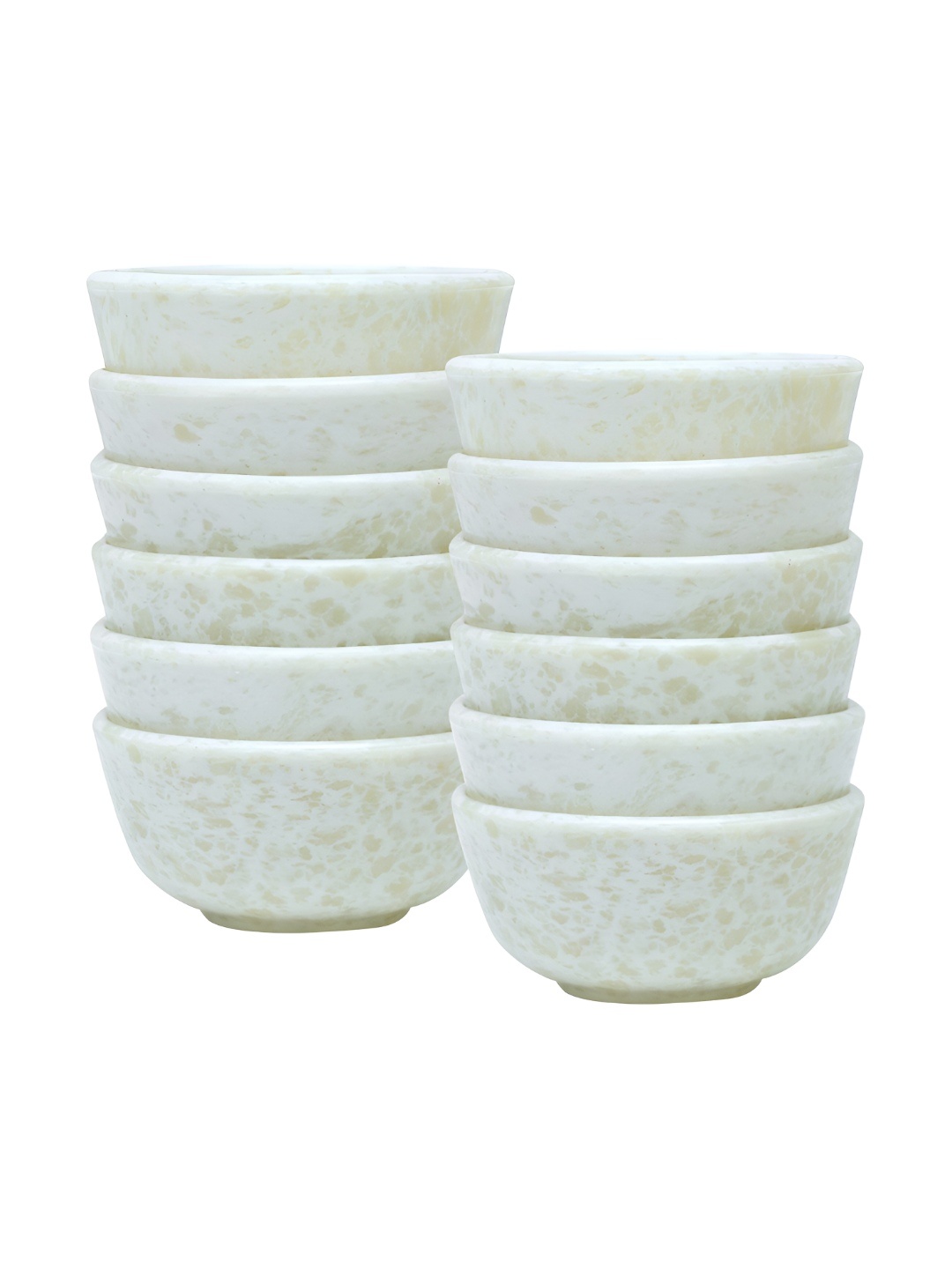 

ARIYA Off White 2025 12 Pieces Melamine Dishwasher and Microwave Safe Serving Bowl