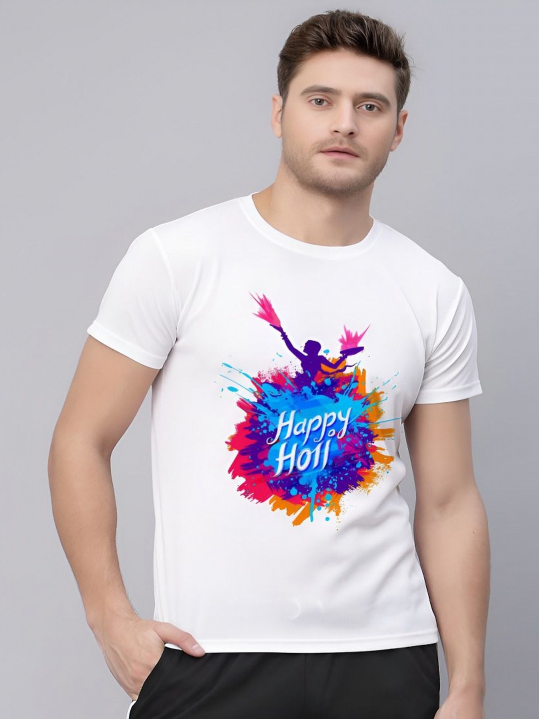 

MAYKR Men Printed T-shirt, White
