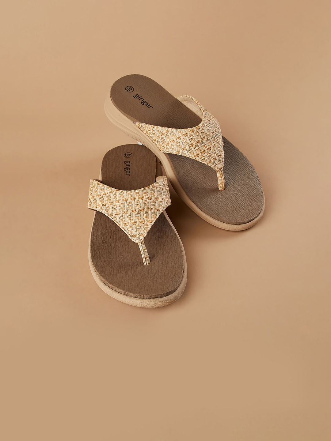 

Ginger by Lifestyle Women Thong Flip-Flops, Beige