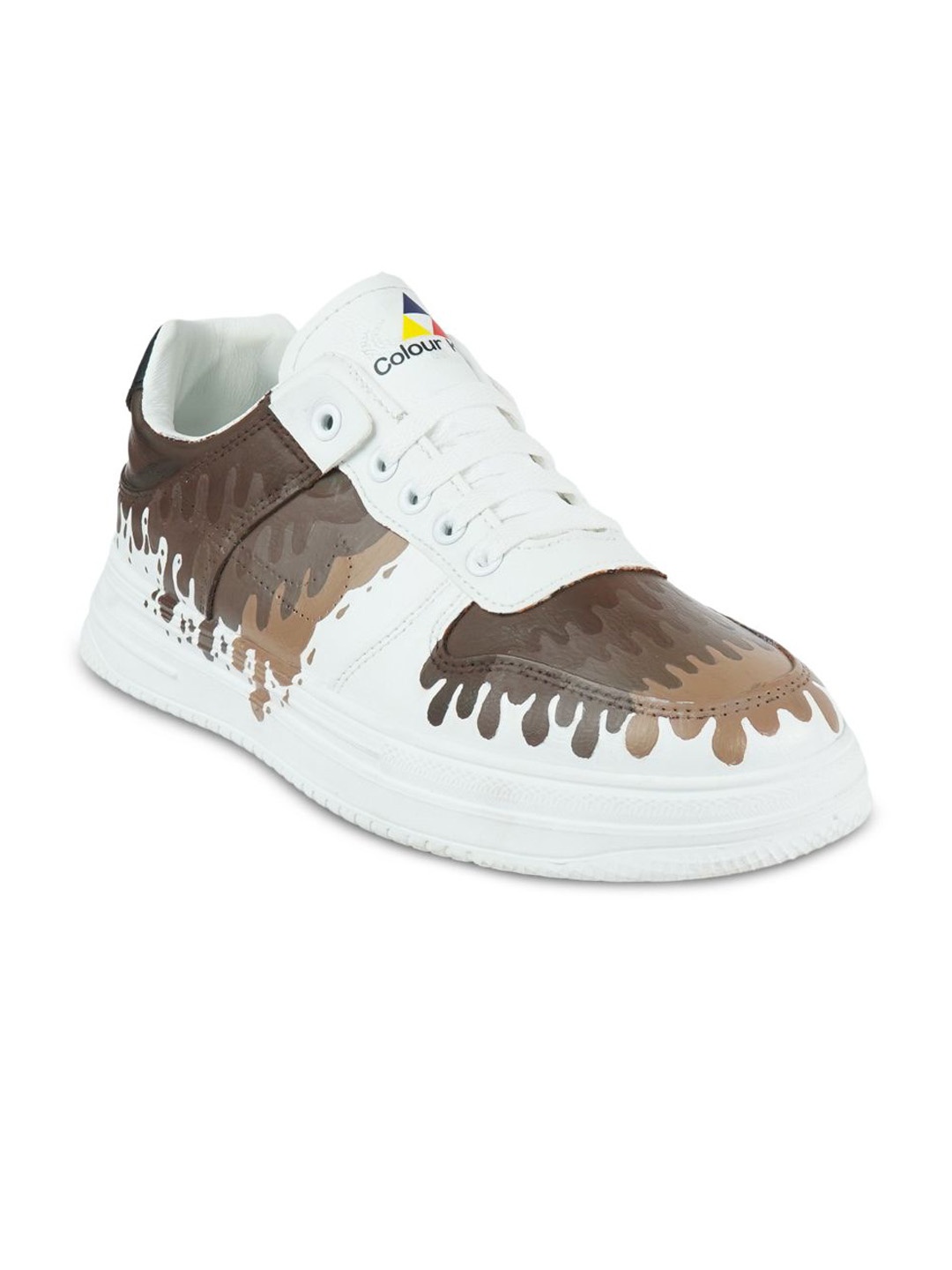 

Colour Kicks Men Printed PU Sneakers, Brown