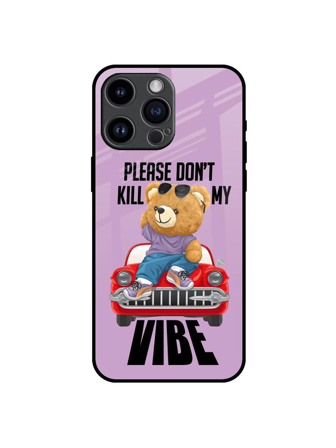 

QRIOH Don't Kill My Vibe Printed iPhone 14 Pro Max Back Case, Purple