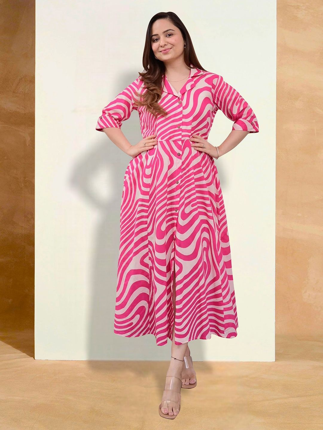 

Moda Rapido Print Applique Fit & Flare Dress, Multi