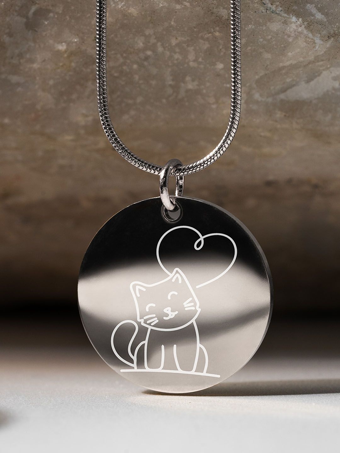 

Mesmerize Silver-Plated Pendant With Chain