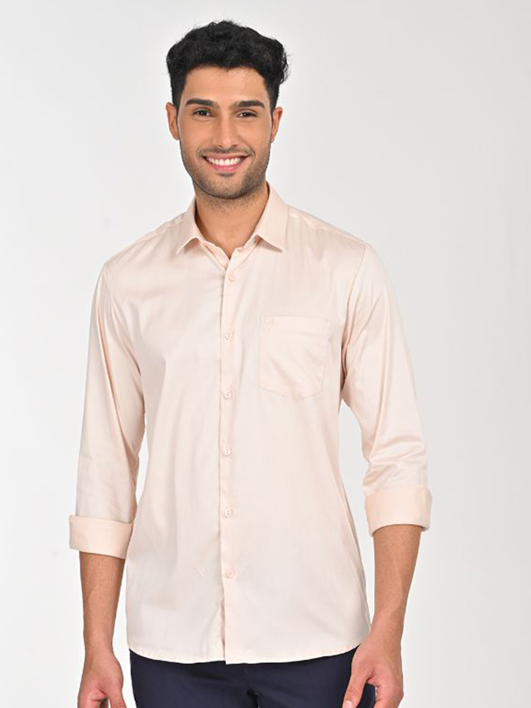 

Indian Terrain Men Slim Fit Opaque Casual Shirt, Red