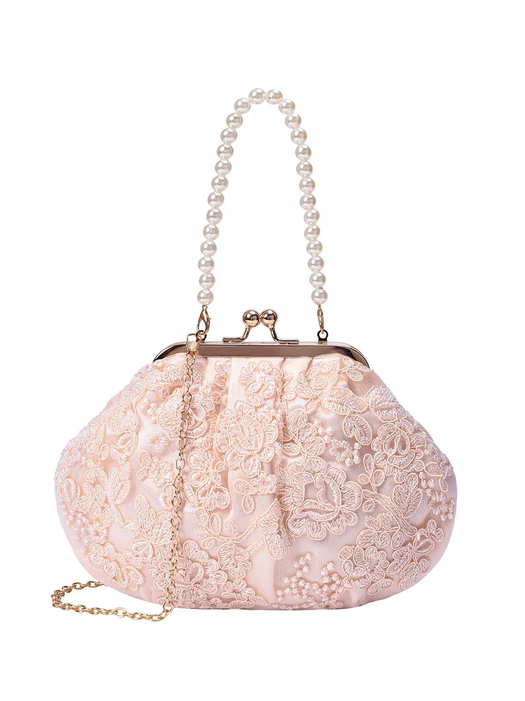 

Lino Perros Embroidered Foldover Clutch, Pink
