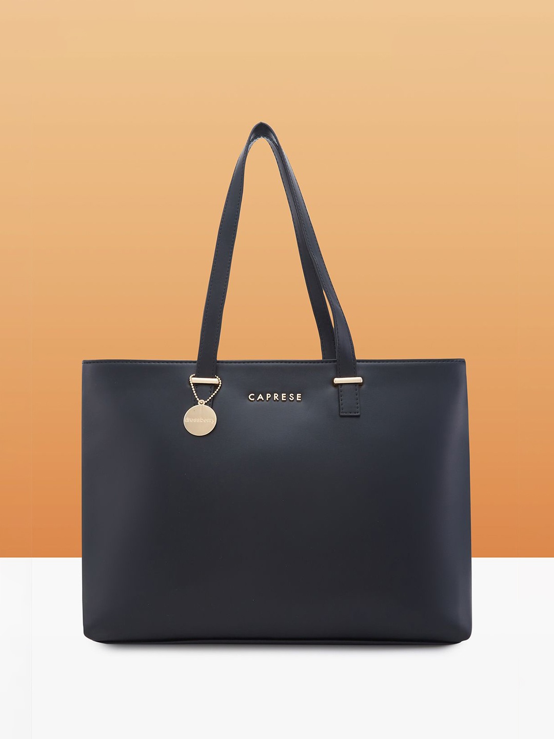 

DressBerry X CAPRESE Structured Shoulder Bag with Applique, Black