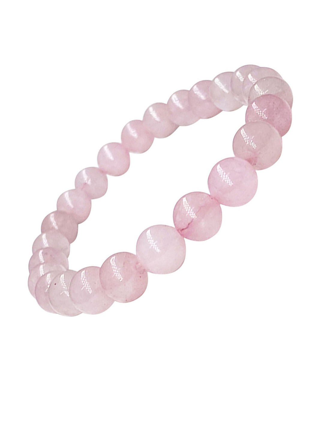

Seetara Rose Quartz Crystals Beaded Wraparound Bracelet, Pink