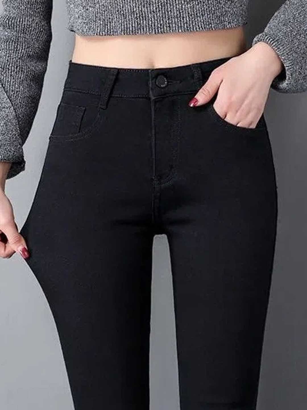 

StyleCast Women Low Distress Jeans, Black