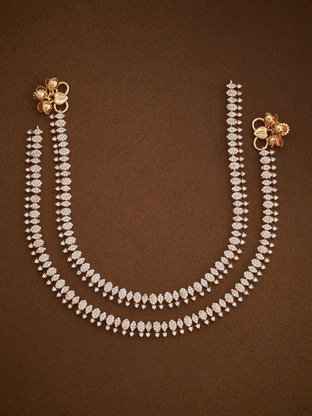 

Kushal's Fashion Jewellery Gold-Plated Artificial Stones & Beads Anklets