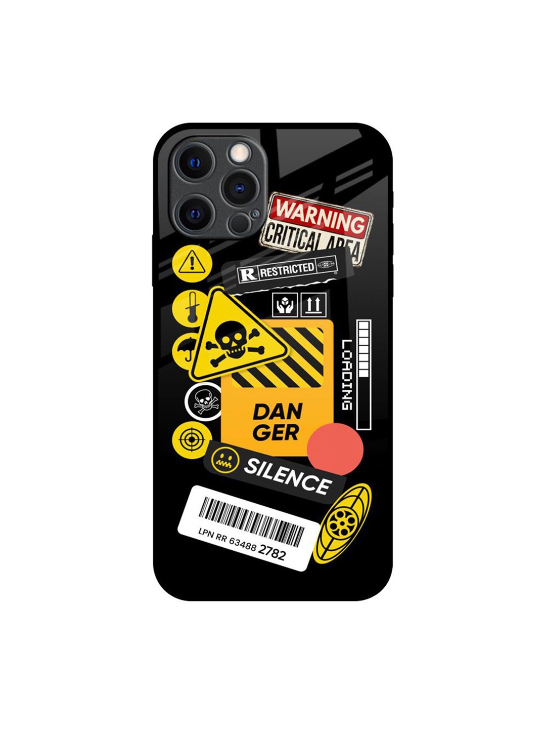 

QRIOH Typography Printed iPhone 12 Pro Max Back Case Mobile Accessories, Black