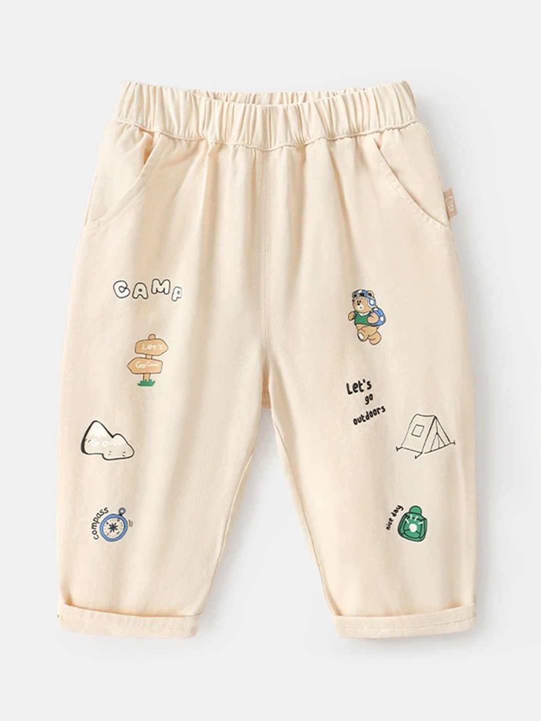 

LULU & SKY Girls Embroidered Straight Fit Joggers Trousers, White