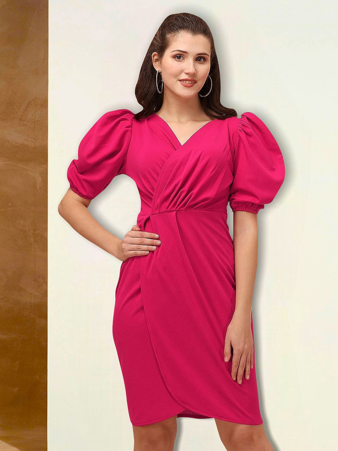 

Moda Rapido Applique Fit & Flare Dress, Pink