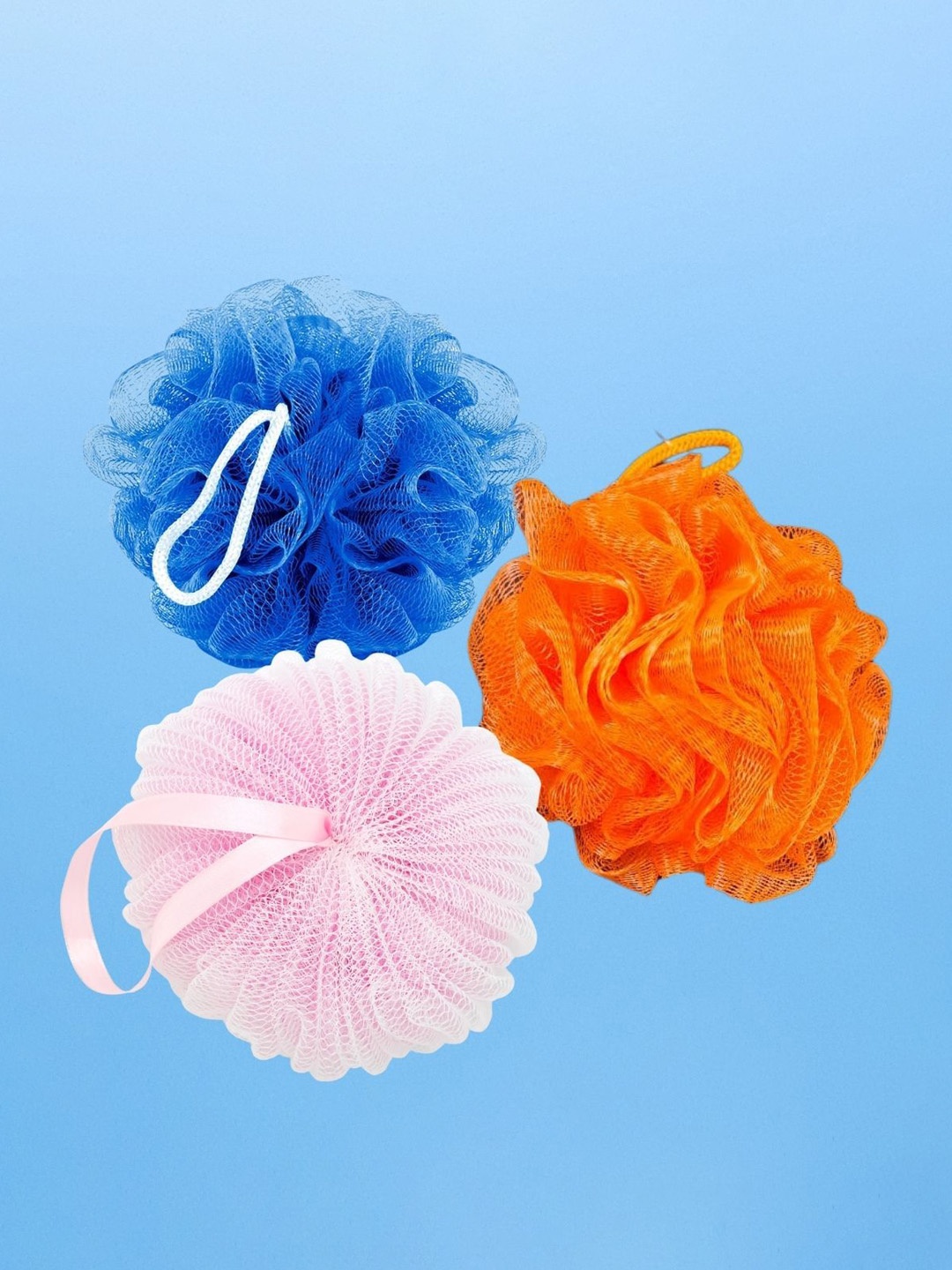 

Basicare Set Of 3 Bath Loofah Sponge- 40 g Each, Blue
