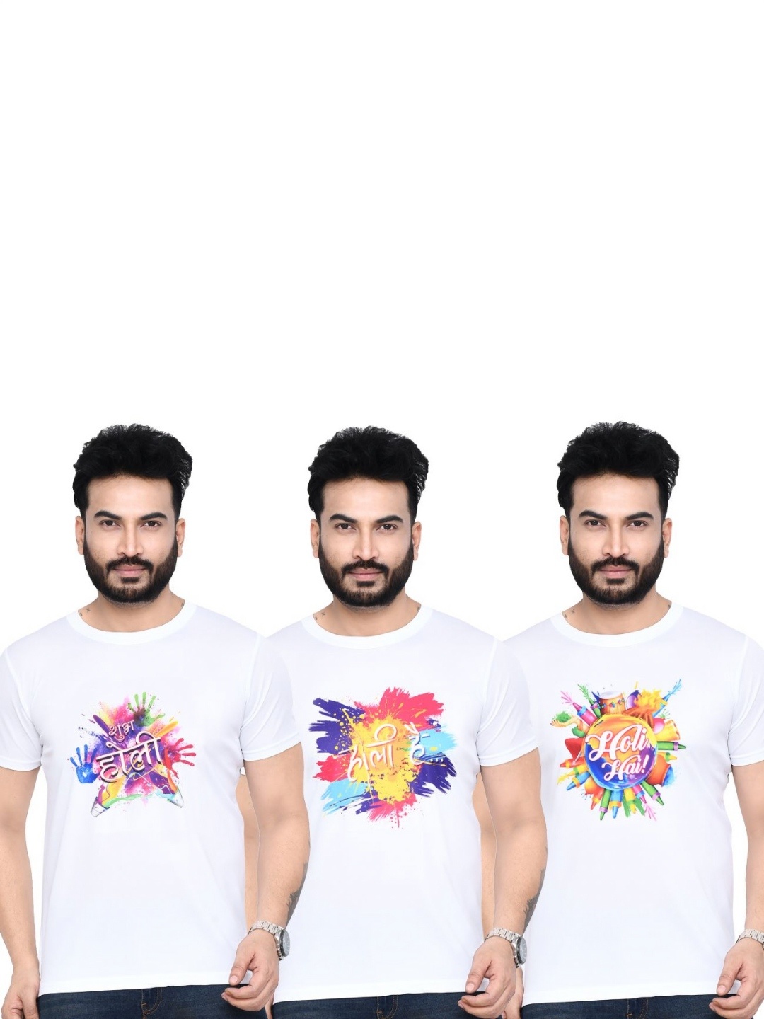

RAPL Women 3 Printed Applique T-shirt, White