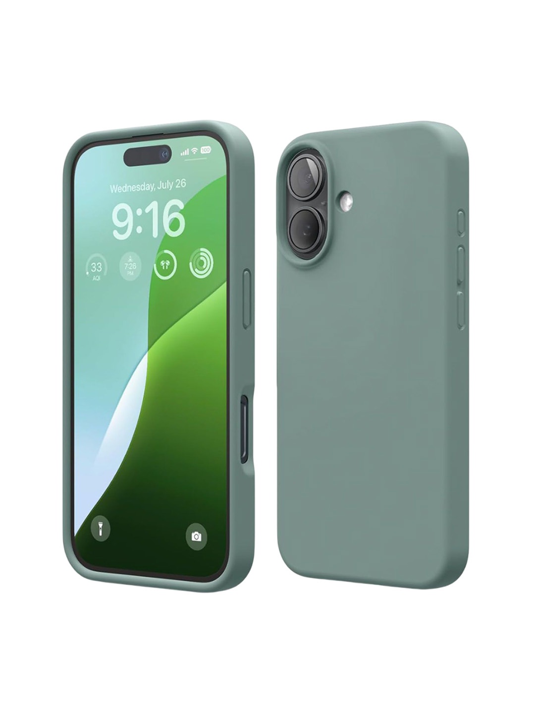 

LIRAMARK Solid iPhone 16 Plus Back Case, Green