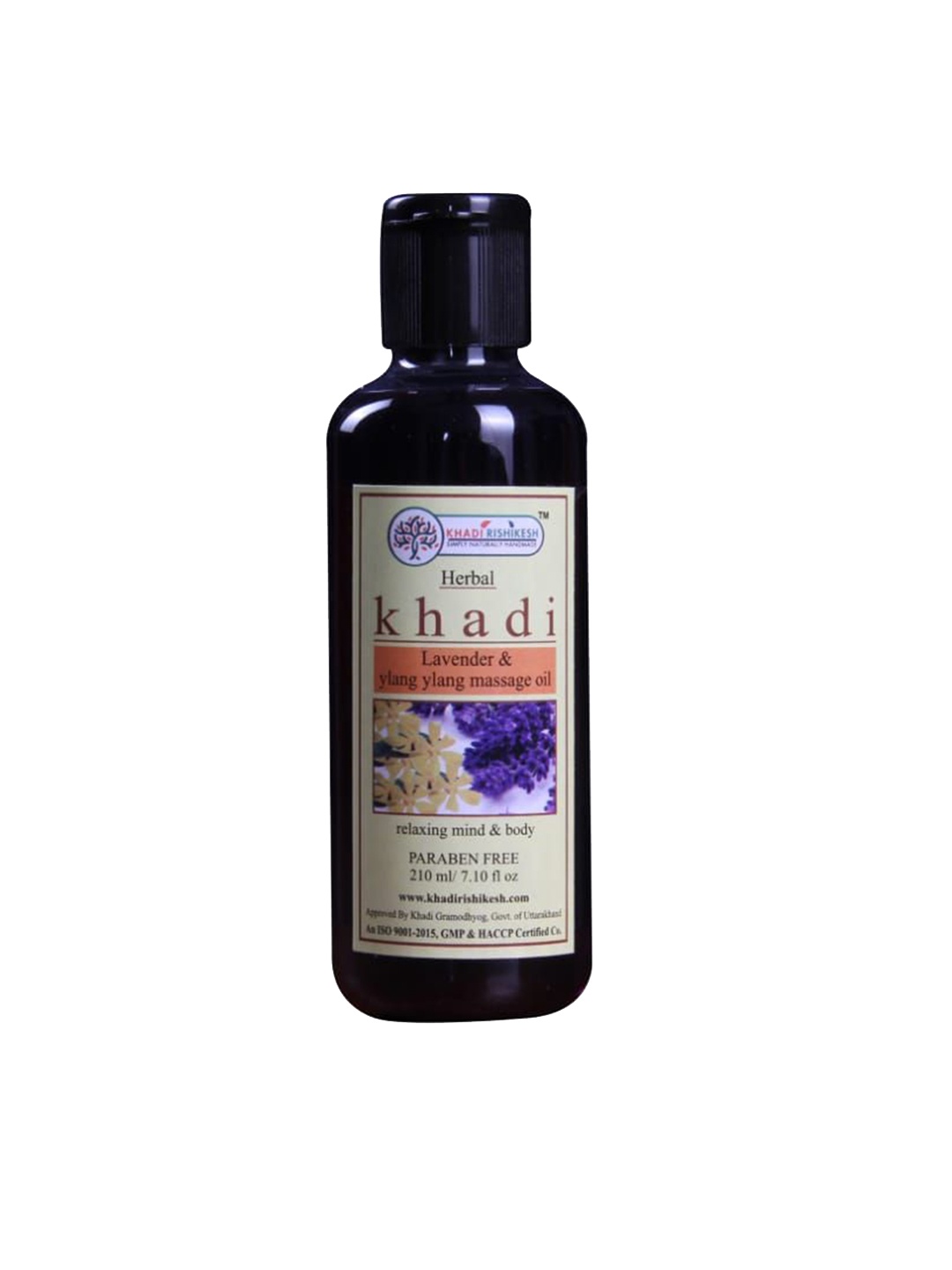 

Khadi Rishikesh Lavender Massage Oil Relaxing Mind & Body - 210 ml, Black