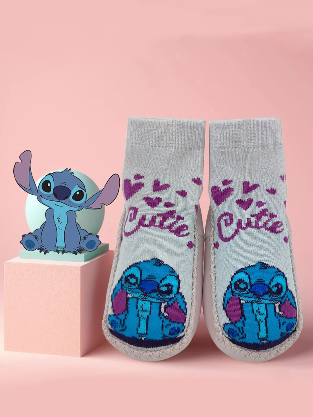 

Yellow Bee Infant Girls Patterned Ankle Length Socks, Purple